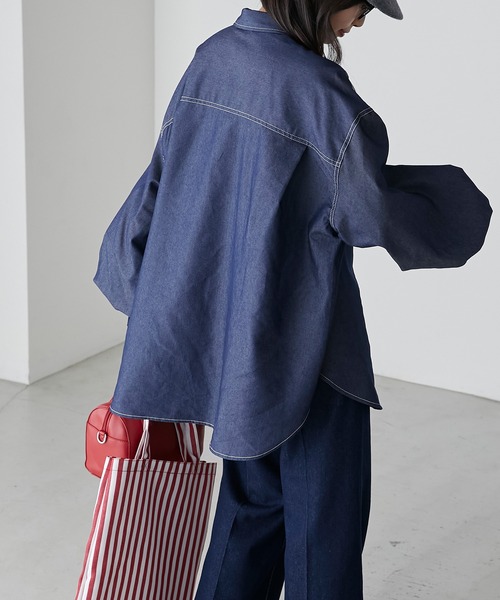 BONLECILL（ボンルシール）の「ボリュームスリーブ オーバーデニム