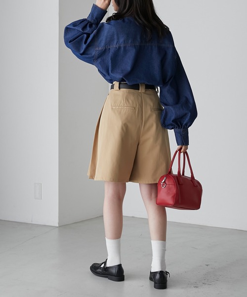 BONLECILL（ボンルシール）の「ボリュームスリーブ オーバーデニムシャツ（シャツ/ブラウス・レディース・ネイビー/ネイビー系1・FREE）」の20枚目の写真