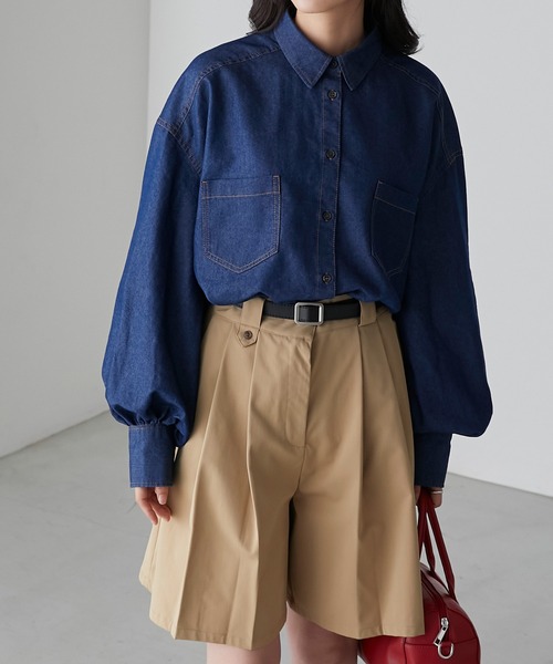 BONLECILL（ボンルシール）の「ボリュームスリーブ オーバーデニム