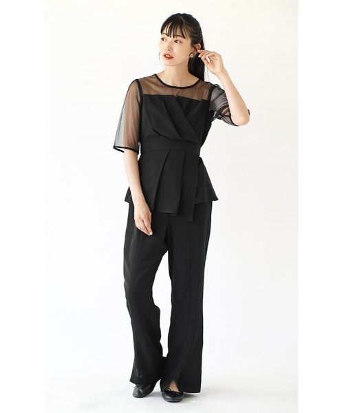 e-zakkamania stores(イーザッカマニアストアーズ)の「シアー ラップブラウス(シャツ/ブラウス・レディース・ライトベージュ/ブラック/カーキ・M)」の7枚目の写真