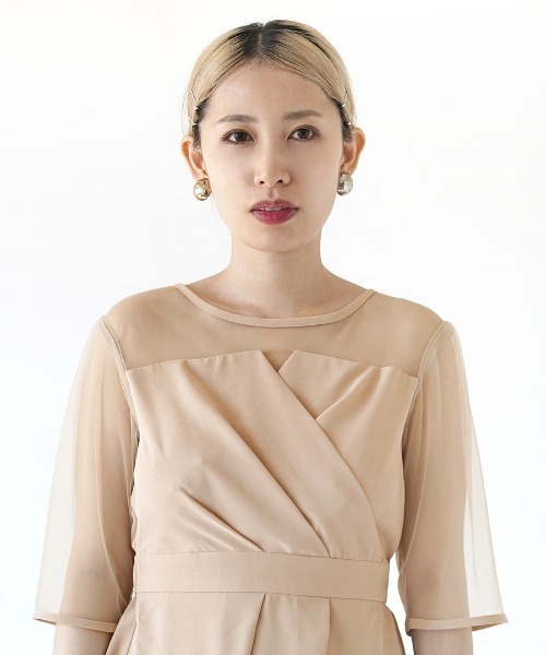 e-zakkamania stores(イーザッカマニアストアーズ)の「シアー ラップブラウス(シャツ/ブラウス・レディース・ライトベージュ/ブラック/カーキ・M)」の16枚目の写真
