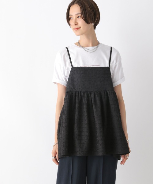 LEPSIM（レプシィム）の「ジャガードキャミブラウス　969916（キャミソール・レディース・ブラック/アイボリー・FREE）」の13枚目の写真