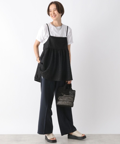 LEPSIM（レプシィム）の「ジャガードキャミブラウス　969916（キャミソール・レディース・ブラック/アイボリー・FREE）」の15枚目の写真