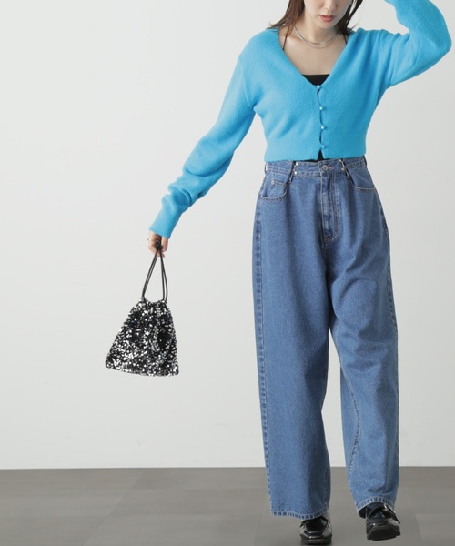 FREE'S MART(フリーズマート)の「◆ソフトシャギーショートカーディガン(カーディガン/ボレロ・レディース・ホワイト/ブラック/ピンク/ブルー・FREE)」の17枚目の写真