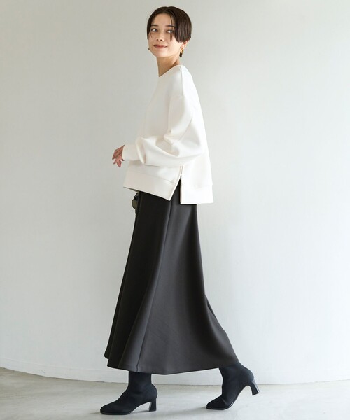 【WEB限定】BEAUTY FORM JERSEY サイドZIP クロップドプルオーバー（Tシャツ/カットソー）｜UNFILO（アンフィーロ）