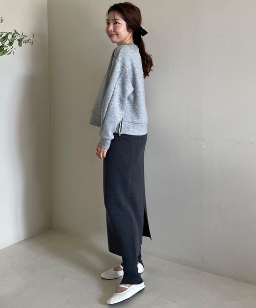 【WEB限定】BEAUTY FORM JERSEY サイドZIP クロップドプルオーバー（Tシャツ/カットソー）｜UNFILO（アンフィーロ）