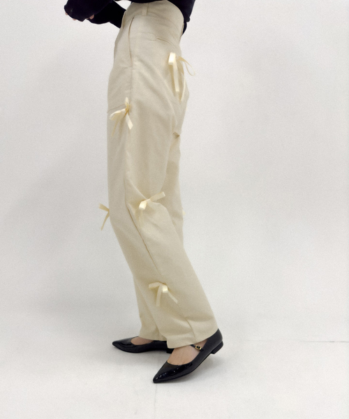 ✳︎タグ付き試着のみ✳︎Charles Chaton bow パンツ 36 Charles Chaton（シャルルシャトン）の「bow パンツ（その他パンツ