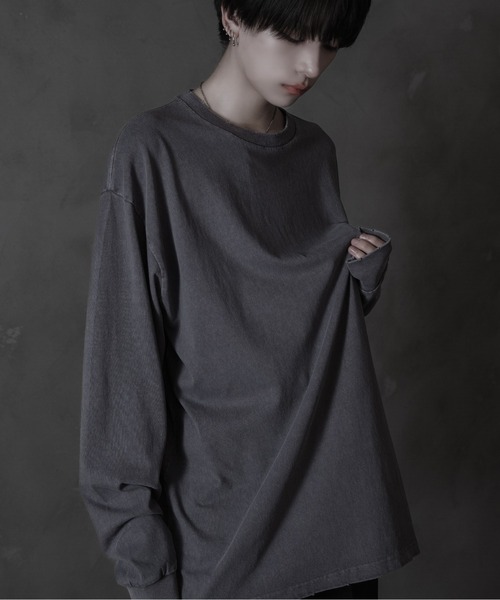 sisa.(シサ)の「Vintagelike over cut-sew/ヴィンテージライクオーバーカットソー(Tシャツ/カットソー・メンズ・ブラック/チャコールグレー/ライトグレー・MEDIUM/SMALL/LARGE)」の7枚目の写真