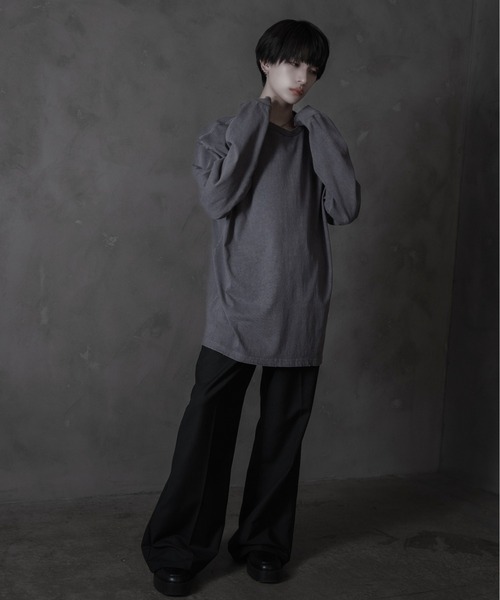 sisa.(シサ)の「Vintagelike over cut-sew/ヴィンテージライクオーバーカットソー(Tシャツ/カットソー・メンズ・ブラック/チャコールグレー/ライトグレー・MEDIUM/SMALL/LARGE)」の8枚目の写真