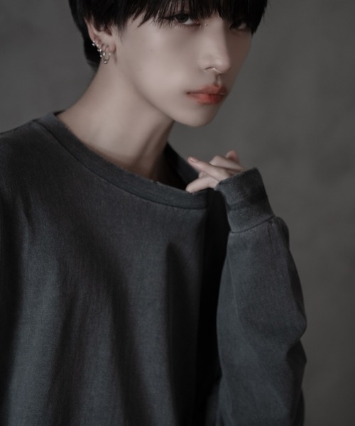 sisa.(シサ)の「Vintagelike over cut-sew/ヴィンテージライクオーバーカットソー(Tシャツ/カットソー・メンズ・ブラック/チャコールグレー/ライトグレー・MEDIUM/SMALL/LARGE)」の12枚目の写真