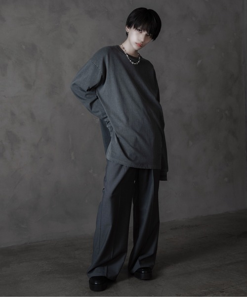 sisa.(シサ)の「Vintagelike over cut-sew/ヴィンテージライクオーバーカットソー(Tシャツ/カットソー・メンズ・ブラック/チャコールグレー/ライトグレー・MEDIUM/SMALL/LARGE)」の15枚目の写真