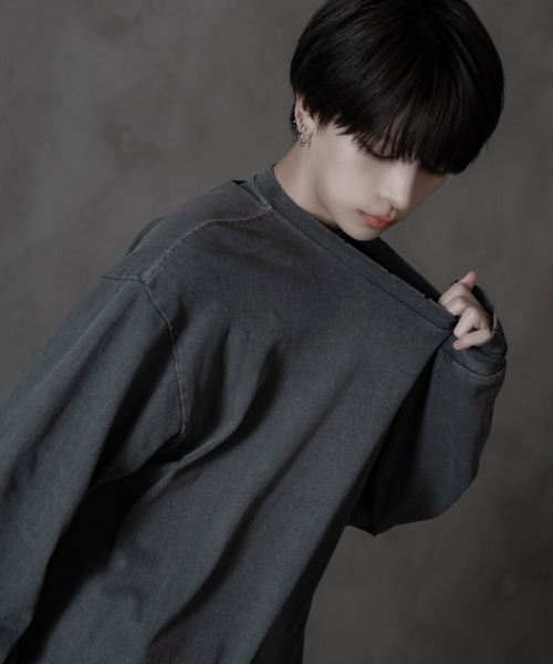 sisa.(シサ)の「Vintagelike over cut-sew/ヴィンテージライクオーバーカットソー(Tシャツ/カットソー・メンズ・ブラック/チャコールグレー/ライトグレー・MEDIUM/SMALL/LARGE)」の11枚目の写真