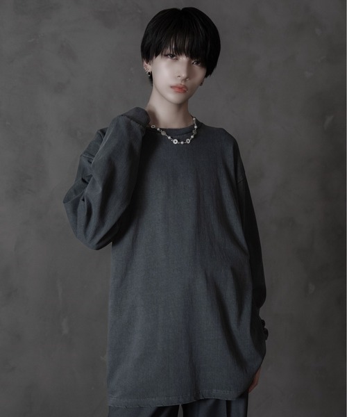 sisa.(シサ)の「Vintagelike over cut-sew/ヴィンテージライクオーバーカットソー(Tシャツ/カットソー・メンズ・ブラック/チャコールグレー/ライトグレー・MEDIUM/SMALL/LARGE)」の16枚目の写真