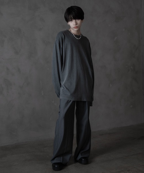 sisa.(シサ)の「Vintagelike over cut-sew/ヴィンテージライクオーバーカットソー(Tシャツ/カットソー・メンズ・ブラック/チャコールグレー/ライトグレー・MEDIUM/SMALL/LARGE)」の14枚目の写真