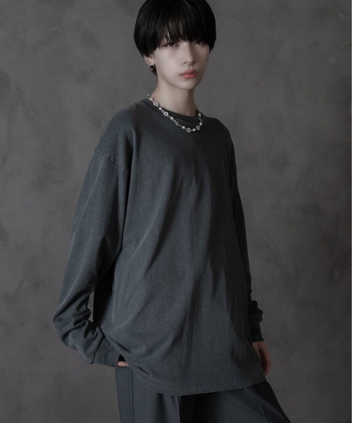 sisa.(シサ)の「Vintagelike over cut-sew/ヴィンテージライクオーバーカットソー(Tシャツ/カットソー・メンズ・ブラック/チャコールグレー/ライトグレー・MEDIUM/SMALL/LARGE)」の17枚目の写真