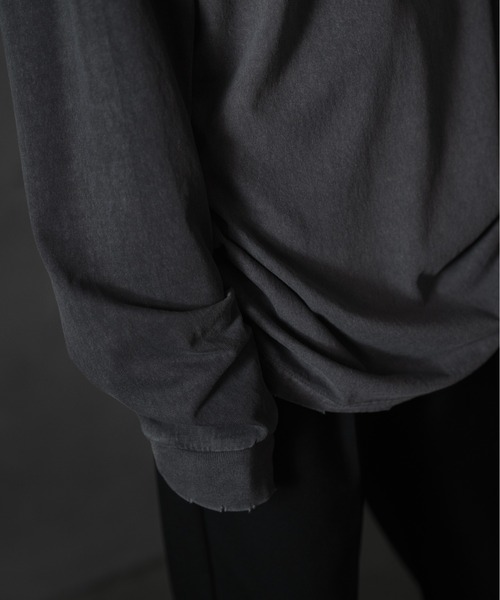 sisa.(シサ)の「Vintagelike over cut-sew/ヴィンテージライクオーバーカットソー(Tシャツ/カットソー・メンズ・ブラック/チャコールグレー/ライトグレー・MEDIUM/SMALL/LARGE)」の6枚目の写真
