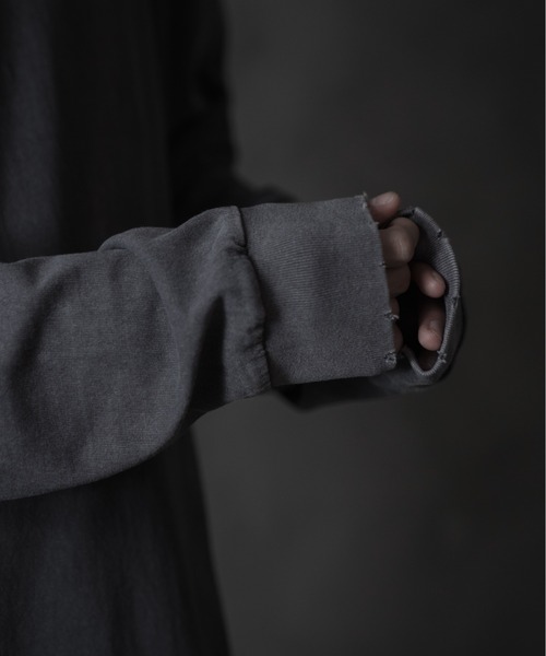 sisa.(シサ)の「Vintagelike over cut-sew/ヴィンテージライクオーバーカットソー(Tシャツ/カットソー・メンズ・ブラック/チャコールグレー/ライトグレー・MEDIUM/SMALL/LARGE)」の9枚目の写真