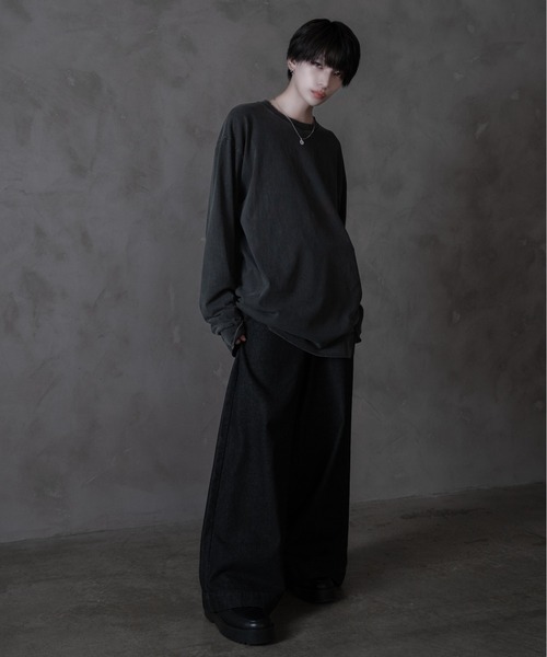sisa.(シサ)の「Vintagelike over cut-sew/ヴィンテージライクオーバーカットソー(Tシャツ/カットソー・メンズ・ブラック/チャコールグレー/ライトグレー・MEDIUM/SMALL/LARGE)」の20枚目の写真