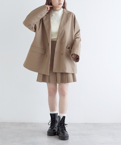 w closet（ダブルクローゼット）の「ビッグダブルテーラードジャケット（テーラードジャケット・レディース・グレー/ベージュ/ベージュ系その他・FREE）」の10枚目の写真