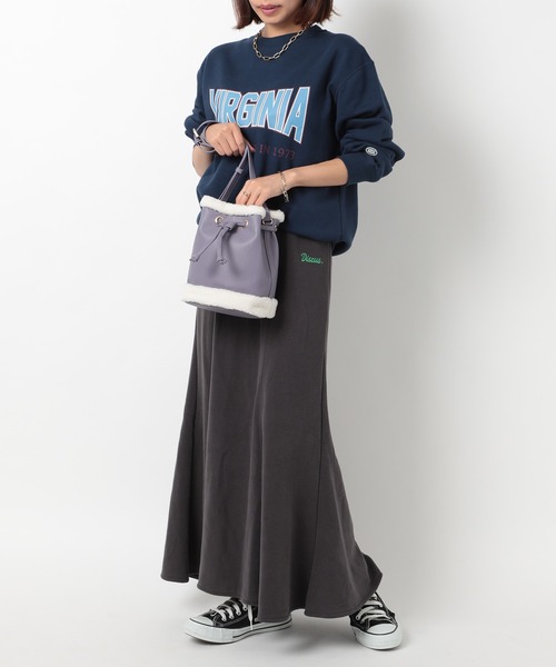 T・S・L（ティーエスエル）の「【T・S・L】ムートン風巾着ショルダーバッグ 1231-221-1（ショルダーバッグ・レディース・イエロー/ブラック/パープル/グレイッシュベージュ・FREE）」の15枚目の写真