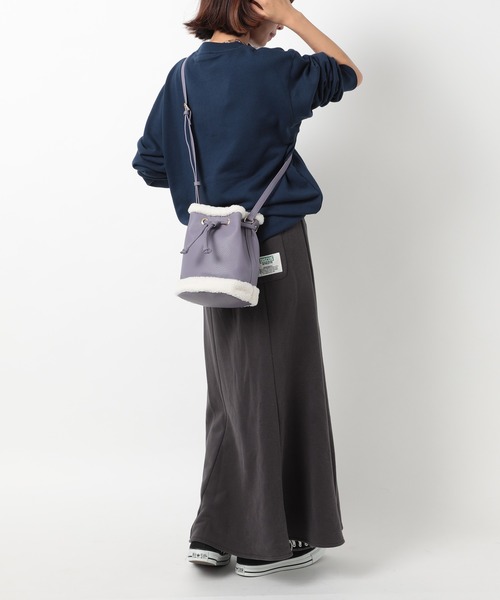 T・S・L（ティーエスエル）の「【T・S・L】ムートン風巾着ショルダーバッグ 1231-221-1（ショルダーバッグ・レディース・イエロー/ブラック/パープル/グレイッシュベージュ・FREE）」の16枚目の写真