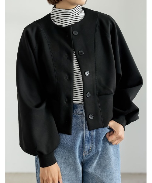 [イージーケア]ライトダンボールラグランVネックショートカーディガン（カーディガン/ボレロ）｜Re:EDIT（リエディ）