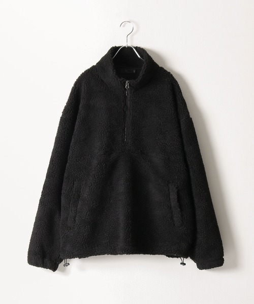 ZIP FIVE（ジップファイブ）の「【ZIP FIVE】【ZIP OUTDOOR】ビッグボアハーフジップブルゾン（ブルゾン・レディース・ホワイト/ブラウン/ベージュ/カーキ/ブラック・MEDIUM/LARGE/X-LARGE）」の2枚目の写真