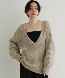 JILL STUART | ◆ブラッシュVネックニットトップス(ニット/セーター)