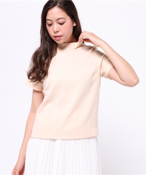 OUTLET（アウトレット）の「【mystic】布帛ハイネックプルオーバー（シャツ/ブラウス・レディース・ネイビー/ブラック/ベージュ・FREE）」の3枚目の写真