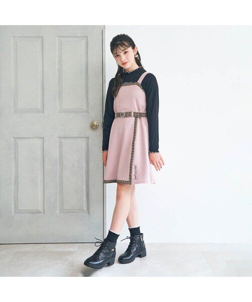 algy（アルジー）の「ツイードパイピングジャンスカ（ジャンパー