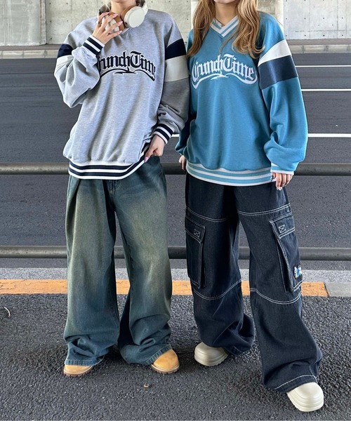 sedacle（セダクル）の「Vネックユニフォームライクスウェット（スウェット・メンズ・グレー/ブルー/ネイビー・LARGE/MEDIUM）」の11枚目の写真