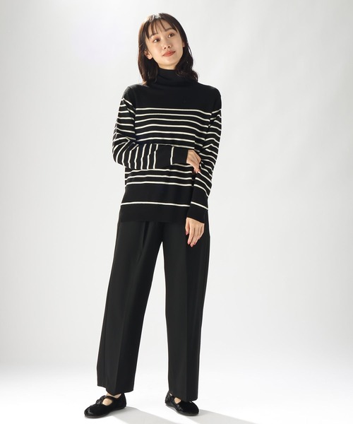 niko and...(ニコアンド)の「ウールブレンドボーダータートル(ニット/セーター・レディース・ブルー/ピンク/ホワイト・LARGE/MEDIUM)」の5枚目の写真