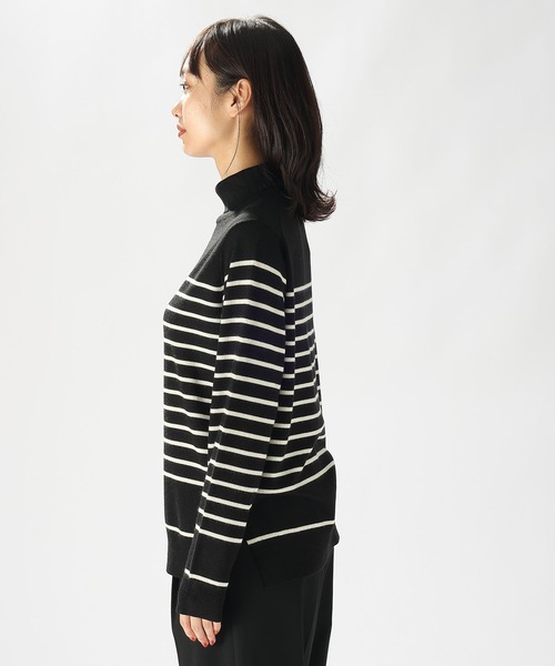 niko and...(ニコアンド)の「ウールブレンドボーダータートル(ニット/セーター・レディース・ブルー/ピンク/ホワイト・LARGE/MEDIUM)」の13枚目の写真