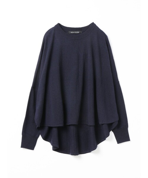 mizuiroind（ミズイロインド）の「mizuiro ind フロントシームコクーンプルオーバー（ニット/セーター・レディース・グレー/ブラック/ブルー/ネイビー/ブラウン/グリーン・FREE）」の6枚目の写真