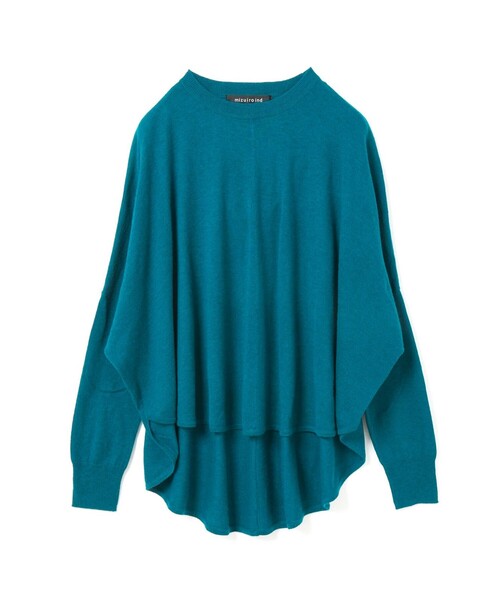 mizuiroind（ミズイロインド）の「mizuiro ind フロントシームコクーンプルオーバー（ニット/セーター・レディース・グレー/ブラック/ブルー/ネイビー/ブラウン/グリーン・FREE）」の5枚目の写真