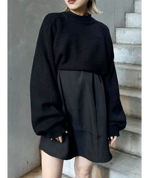 MURUA（ムルーア）の「ボレロステッチワンピース（ワンピース・レディース・グレー/ブラック/アイボリー・1/2）」の3枚目の写真