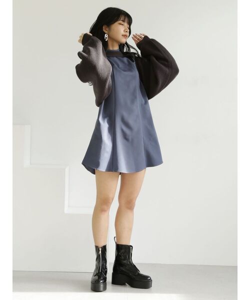 MURUA（ムルーア）の「ボレロステッチワンピース（ワンピース・レディース・グレー/ブラック/アイボリー・1/2）」の20枚目の写真