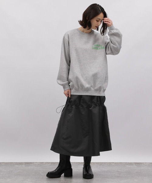 LAKOLE（ラコレ）の「ドロストギャザースカート / 989003（スカート・レディース・ライトオリーブ/ブラック・SMALL/MEDIUM）」の3枚目の写真