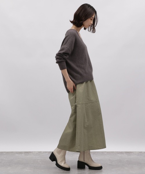 LAKOLE（ラコレ）の「ドロストギャザースカート / 989003（スカート・レディース・ライトオリーブ/ブラック・SMALL/MEDIUM）」の21枚目の写真