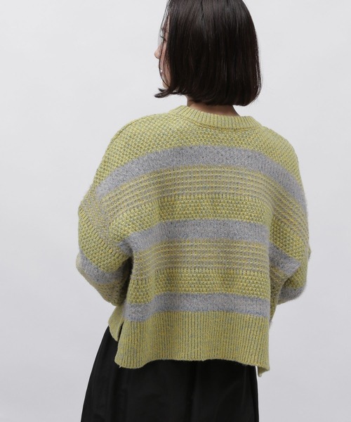 LAKOLE（ラコレ）の「5ゲージミックスヤーンボーダプルオーバー / 994287（ニット/セーター・レディース・イエロー/ブルー/オレンジ・MEDIUM/SMALL）」の11枚目の写真