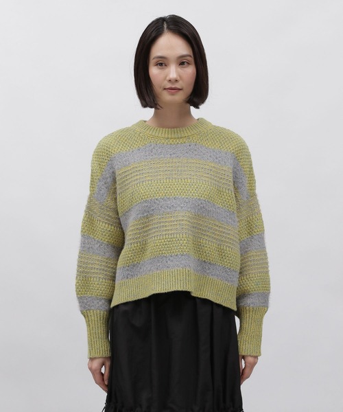 LAKOLE（ラコレ）の「5ゲージミックスヤーンボーダプルオーバー / 994287（ニット/セーター・レディース・イエロー/ブルー/オレンジ・MEDIUM/SMALL）」の18枚目の写真