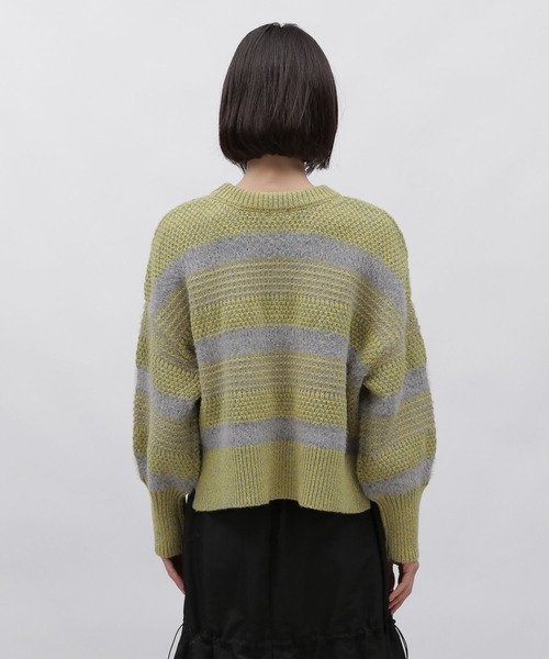 LAKOLE（ラコレ）の「5ゲージミックスヤーンボーダプルオーバー / 994287（ニット/セーター・レディース・イエロー/ブルー/オレンジ・MEDIUM/SMALL）」の20枚目の写真