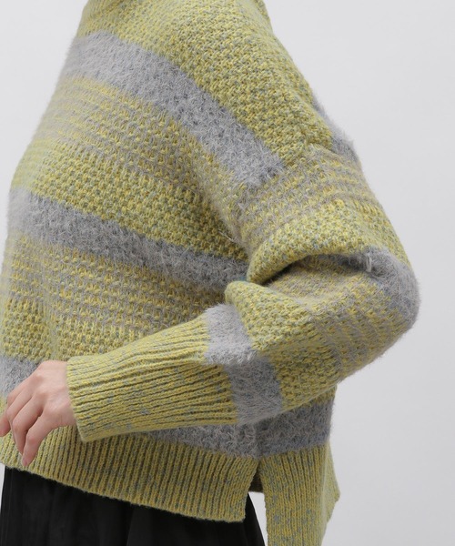LAKOLE（ラコレ）の「5ゲージミックスヤーンボーダプルオーバー / 994287（ニット/セーター・レディース・イエロー/ブルー/オレンジ・MEDIUM/SMALL）」の22枚目の写真