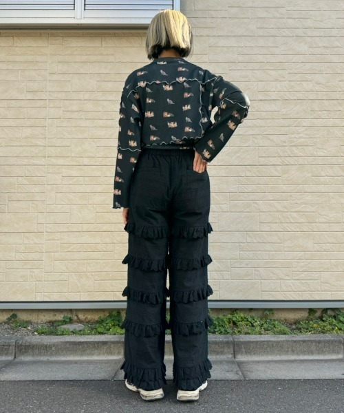 Candy Stripper（キャンディストリッパー）の「BABY KITTENS WAFFLE カーディガン（カーディガン/ボレロ・レディース・ピンク/アイボリー/ブラック・2）」の15枚目の写真