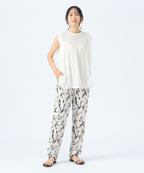 BEAMS HEART（ビームスハート）の「ペイントプリント テーパードパンツ（その他パンツ・レディース・グリーン/オフホワイト/ネイビー/ブラウン・FREE）」の5枚目の写真