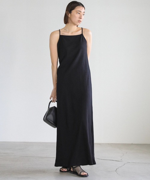 セール】バックオープンランダムリブワンピース（ワンピース）｜select