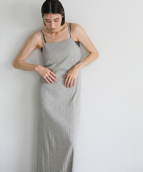 セール】バックオープンランダムリブワンピース（ワンピース）｜select