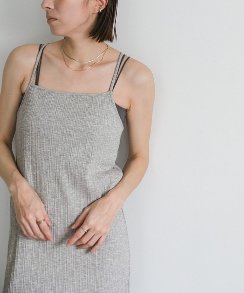 select MOCA(セレクトモカ)の「バックオープンランダムリブワンピース(ワンピース・レディース・グレー/ブラック・SMALL/LARGE/MEDIUM)」の13枚目の写真