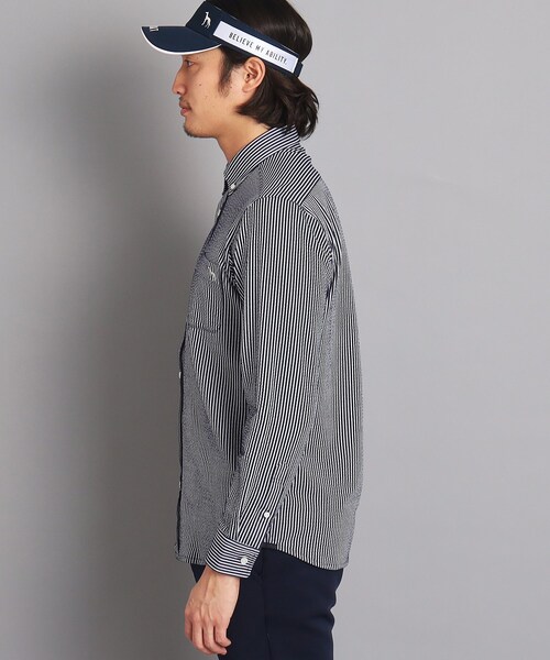 adabat（アダバット）の「◆サッカーストライプ ボタンダウンシャツ（シャツ/ブラウス・メンズ・ネイビー系2/ネイビー・50/46/48）」の17枚目の写真