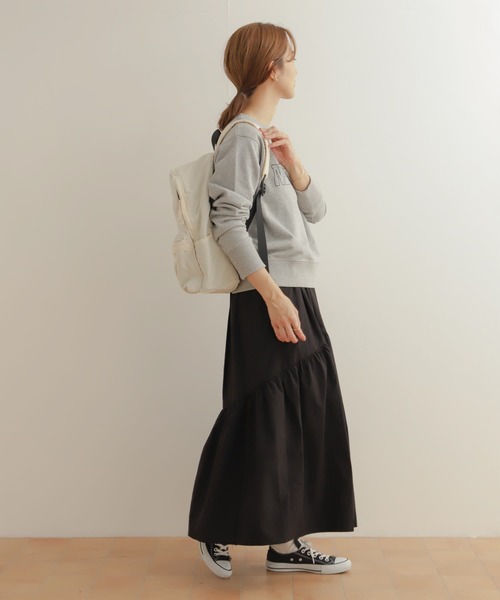 URBAN RESEARCH DOORS（アーバンリサーチドアーズ）の「タックティアードスカート（スカート・レディース・ブラック/ホワイト系その他・MEDIUM）」の13枚目の写真